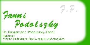 fanni podolszky business card